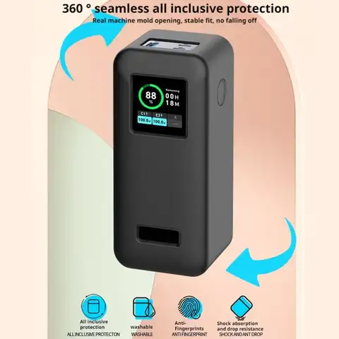 Suitable for Anker Prime 20000mAh Power Bank Silicone Protective Case Dustproof Shockproof Anti-drop Soft Power Bank Cover
