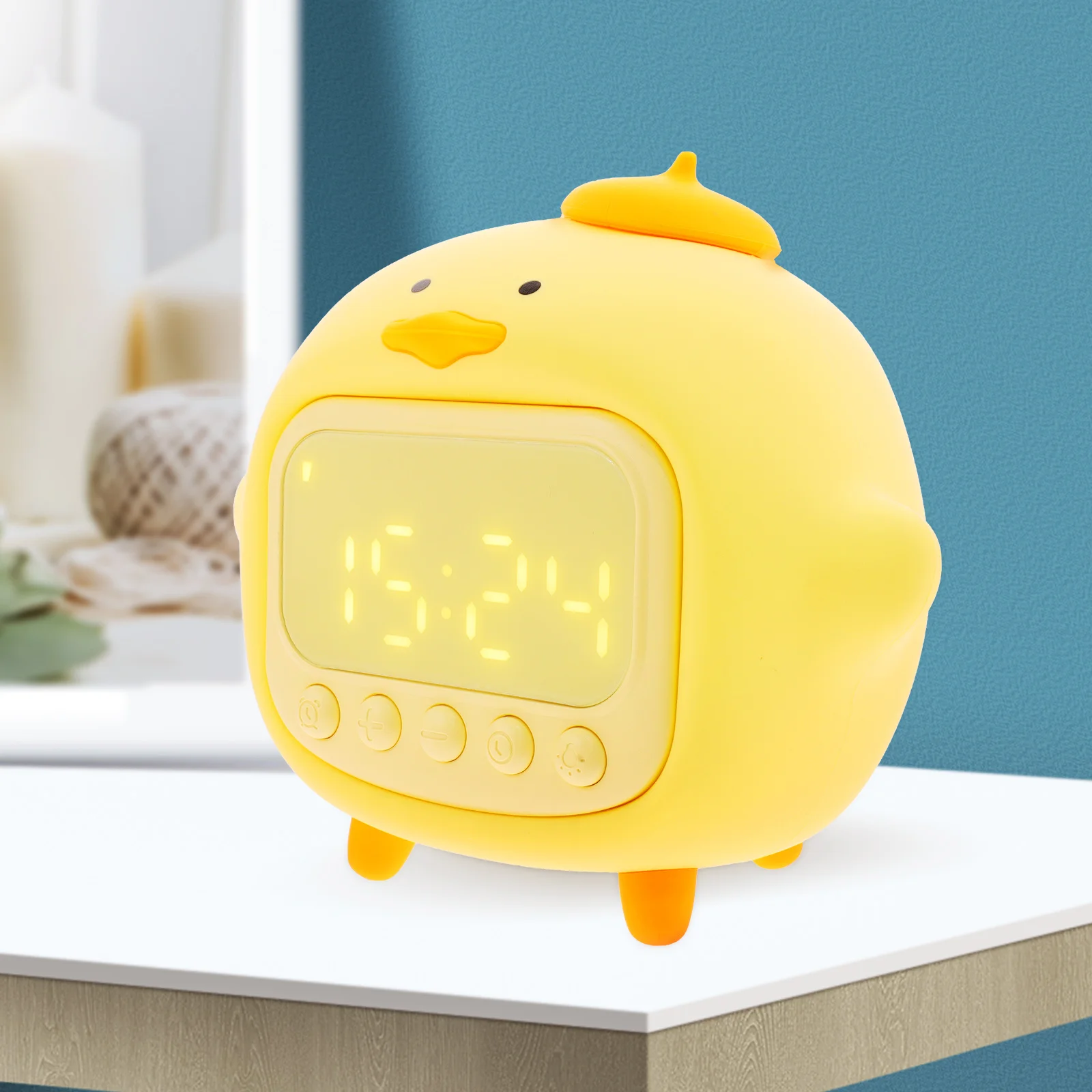 Silicone Alarm Clock Digital Night Lamp Decorative Light Kids Bedroom Table Clock Small Size Glow
Silicone Alarm Clock Digital Night Lamp Decorative Light Kids Bedroom Table Clock Small Size Glow