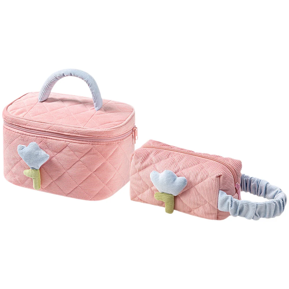 2Pcs Corduroy Makeup Bag Large Capacity Compact Travel Toiletry Bag for Women Organizer Jewelry Storage Utility Case
2Pcs Corduroy Makeup Bag Large Capacity Compact Travel Toiletry Bag for Women Organizer Jewelry Storage Utility Case