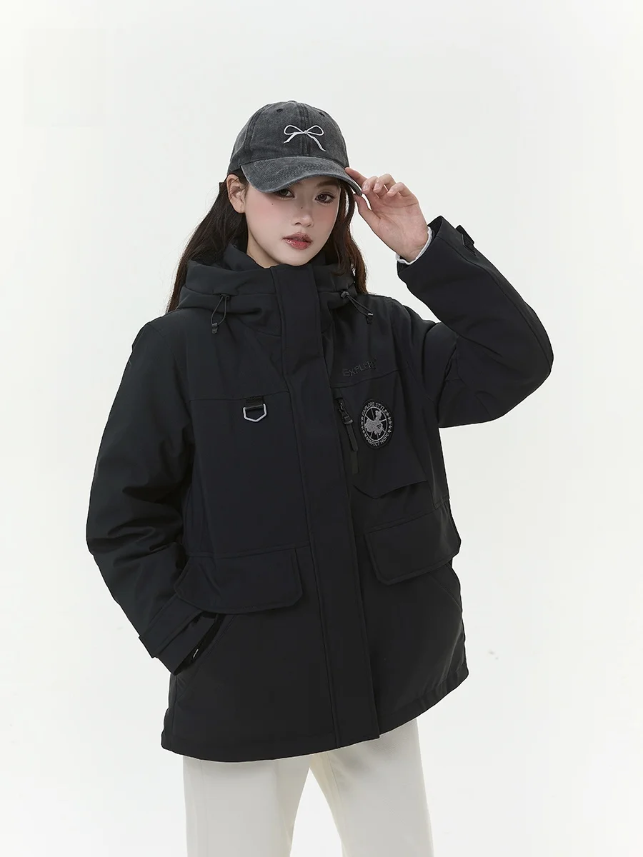 Women's Outdoor ort down Jaet Windproof Padded Coat Hooded Zipper Closure Du down Filling Thiened Winter Outerwear
Women's Outdoor ort down Jaet Windproof Padded Coat Hooded Zipper Closure Du down Filling Thiened Winter Outerwear