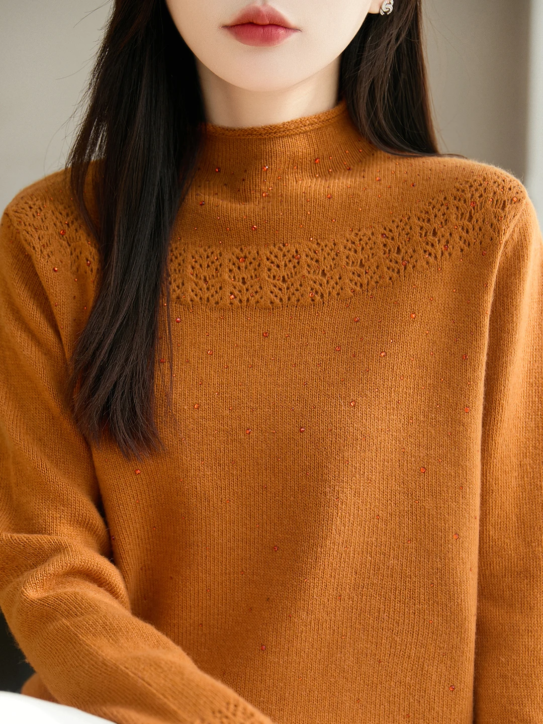 Faionable Lace Knit f High Ne Women's Base Layer Loose Casual Sweater Inner Wear Large Size Soft Long Sve Winter Top
Faionable Lace Knit f High Ne Women's Base Layer Loose Casual Sweater Inner Wear Large Size Soft Long Sve Winter Top