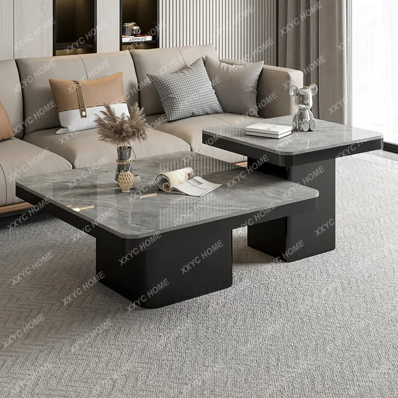 Light luxury high-end rock slab square combination small apartment simple modern coffee table
Light luxury high-end rock slab square combination small apartment simple modern coffee table