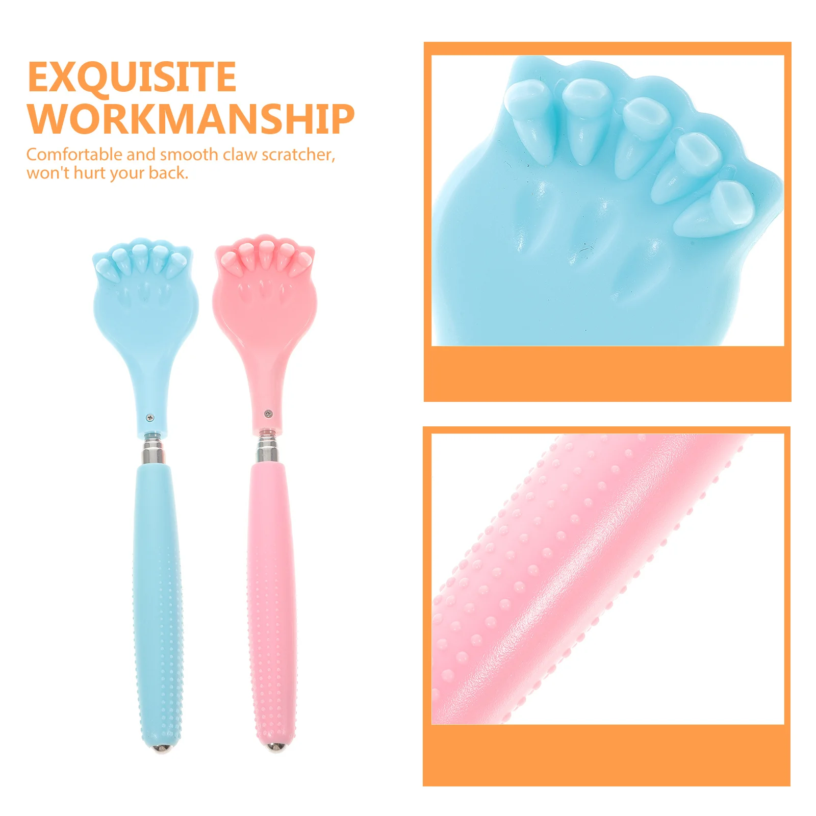 2 шт. выдвижной скребок для спины, пластиковый гибкий инструмент с когтями, удобный массажер для тела, доступ к фурниту, синий, розовый
2 шт. выдвижной скребок для спины, пластиковый гибкий инструмент с когтями, удобный массажер для тела, доступ к фурниту, синий, розовый