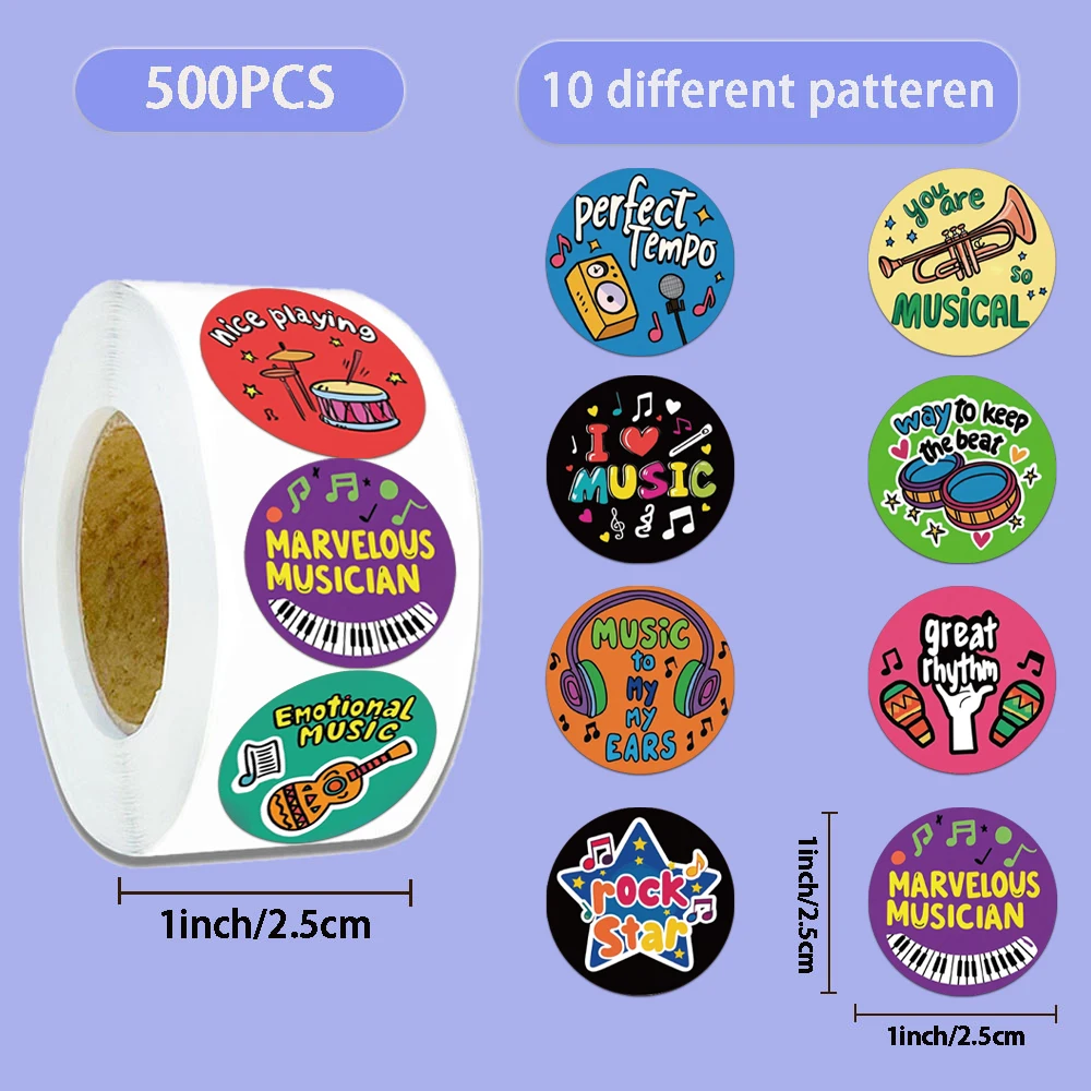 500PCS Creative Musical Instrument Theme Cartoon Roll Stickers Personalized Stickers Phone Case Decorative Material Stickers
500PCS Creative Musical Instrument Theme Cartoon Roll Stickers Personalized Stickers Phone Case Decorative Material Stickers
