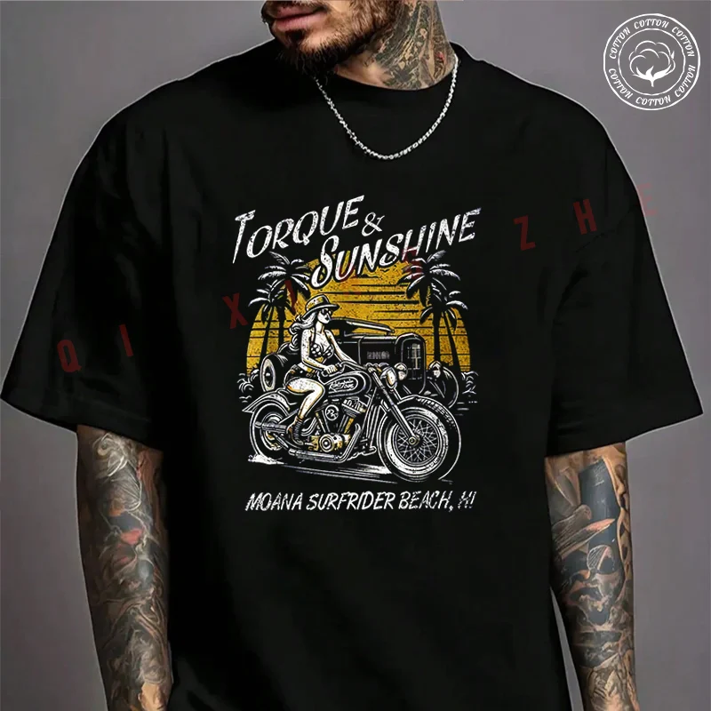 Moana Surfrider Beach Hawaii Motorcycle Hotrod T-Shirt Men's Cotton Summer Casual Short Sleeve Round Neck Tees
Moana Surfrider Beach Hawaii Motorcycle Hotrod T-Shirt Men's Cotton Summer Casual Short Sleeve Round Neck Tees