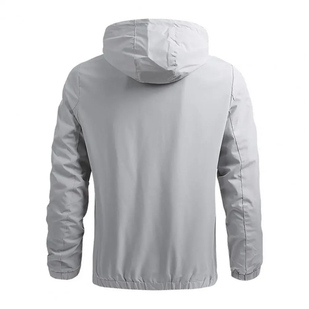 Men Solid Color Jacket Windproof Waterproof Men's Hooded Jacket with Pockets Zipper Placket Coat for Running Gym Outwear Solid
Men Solid Color Jacket Windproof Waterproof Men's Hooded Jacket with Pockets Zipper Placket Coat for Running Gym Outwear Solid