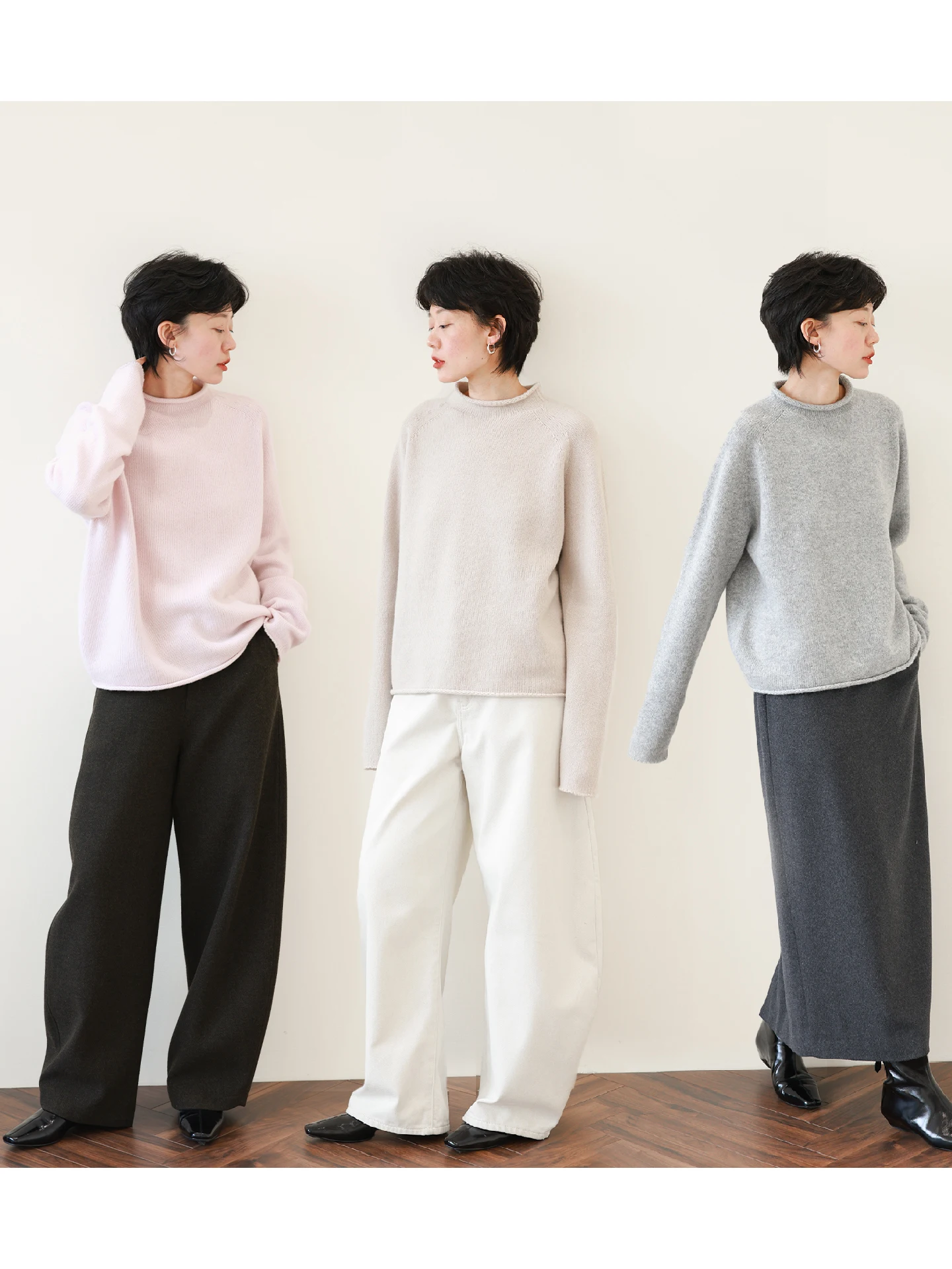 Soft Pure Color Camere Sweater Women's Loose Knitted Pullover Autumn Winter New Sle Outerwear round Ne Roll
Soft Pure Color Camere Sweater Women's Loose Knitted Pullover Autumn Winter New Sle Outerwear round Ne Roll