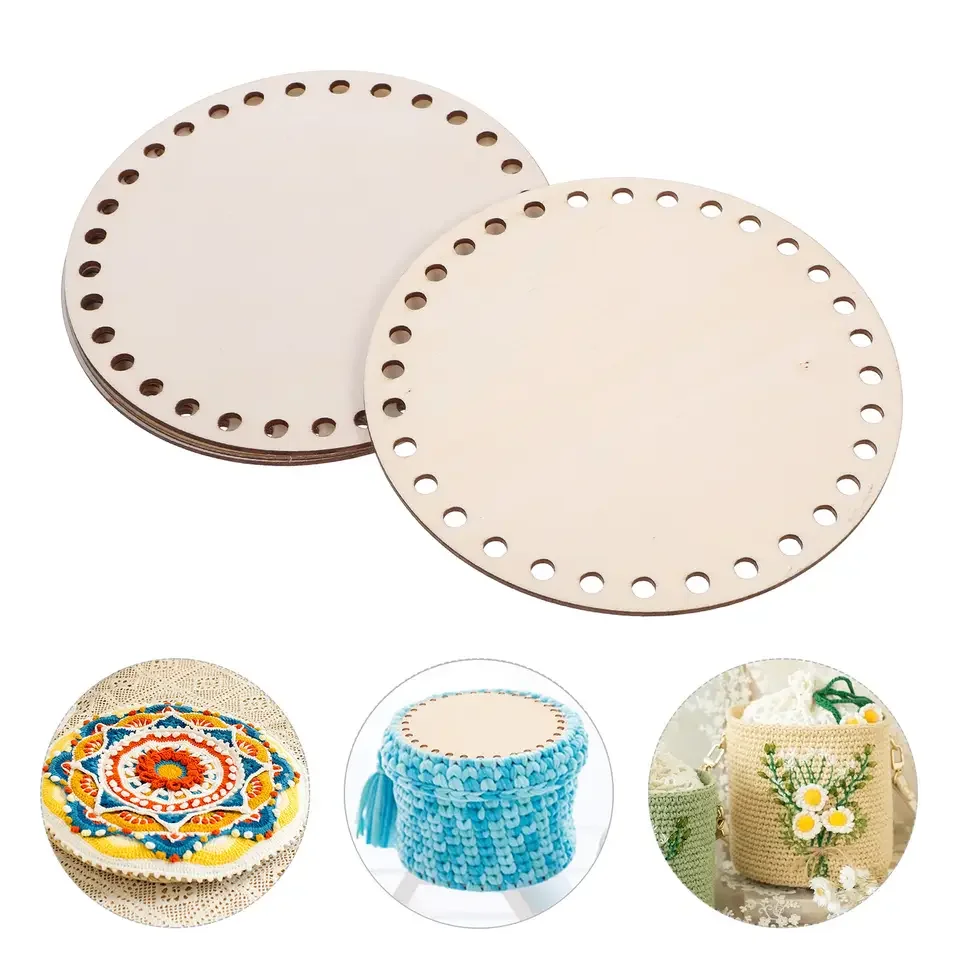 5Pcs Wooden Mini Cross Fixed Frames Hole Board Design Round Circle Base Crochet Bag Bottom Shaper Pad Basket Purse Knit Weave
5Pcs Wooden Mini Cross Fixed Frames Hole Board Design Round Circle Base Crochet Bag Bottom Shaper Pad Basket Purse Knit Weave