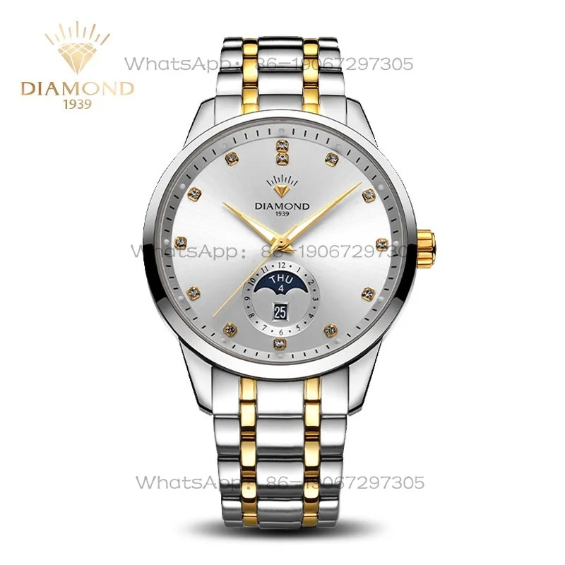 24-Hour Shipping Shanghai Diamond Brand Mechanical Watch Large Dial Phase Diamond Luminous Double Calendar Waterproof Watch Men
24-Hour Shipping Shanghai Diamond Brand Mechanical Watch Large Dial Phase Diamond Luminous Double Calendar Waterproof Watch Men