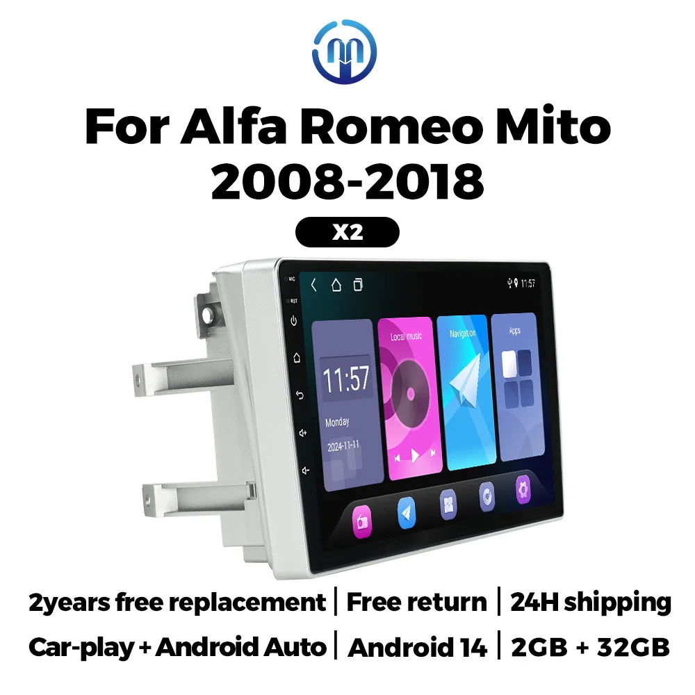 NaviFly 2G 32G CarPlay Android Auto Stereo For Alfa Romeo MiTo 955 2008-2016 Car Radio Multimedia GPS Video Player 2din Audio BT
NaviFly 2G 32G CarPlay Android Auto Stereo For Alfa Romeo MiTo 955 2008-2016 Car Radio Multimedia GPS Video Player 2din Audio BT