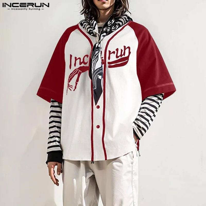INCERUN Tops 2025 American Style Fashion Men's Personalized Splicing Striped Shirts Casual Streetwear Loose Short Sleeved Blouse
INCERUN Tops 2025 American Style Fashion Men's Personalized Splicing Striped Shirts Casual Streetwear Loose Short Sleeved Blouse