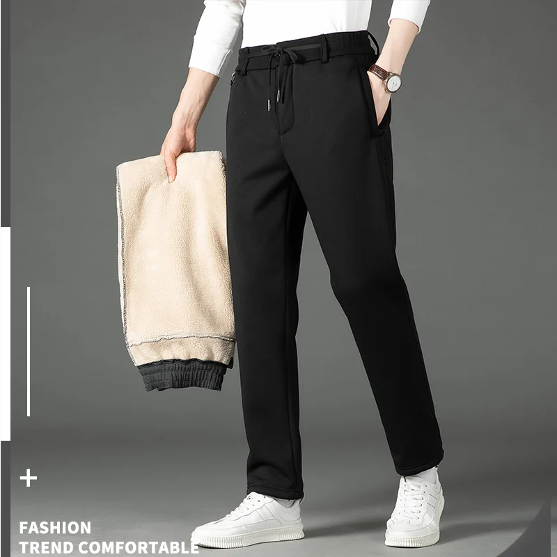 Men's Velvet Business Pants Winter New Casual Pants Large Size Thick Warm Pants Straight Pure Cotton Lamb Wool Trousers
Men's Velvet Business Pants Winter New Casual Pants Large Size Thick Warm Pants Straight Pure Cotton Lamb Wool Trousers