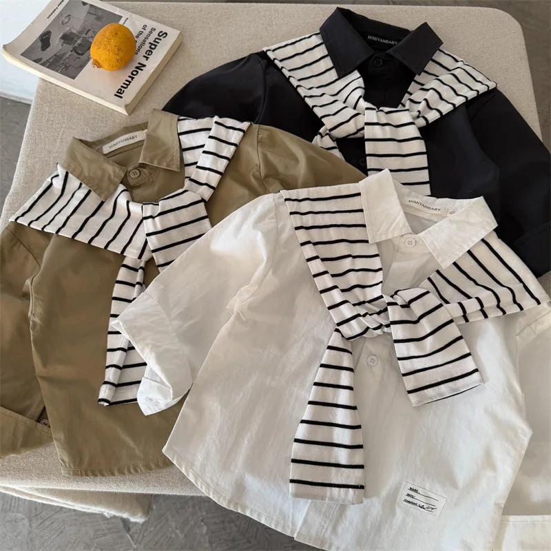 Children's Shirt 2026 Spring New Boys and Girls Personalized Shawl Shirt Baby Solid Color Shirt
Children's Shirt 2026 Spring New Boys and Girls Personalized Shawl Shirt Baby Solid Color Shirt