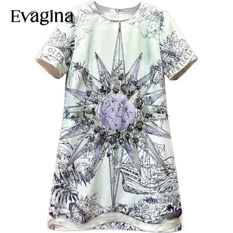 Мини-платье Evagina с винтажным принтом, инкрустацией стразами, Новинка весна-лето 2023, женские Роскошные платья высокого класса с коротким рукавом
Мини-платье Evagina с винтажным принтом, инкрустацией стразами, Новинка весна-лето 2023, женские Роскошные платья высокого класса с коротким рукавом
