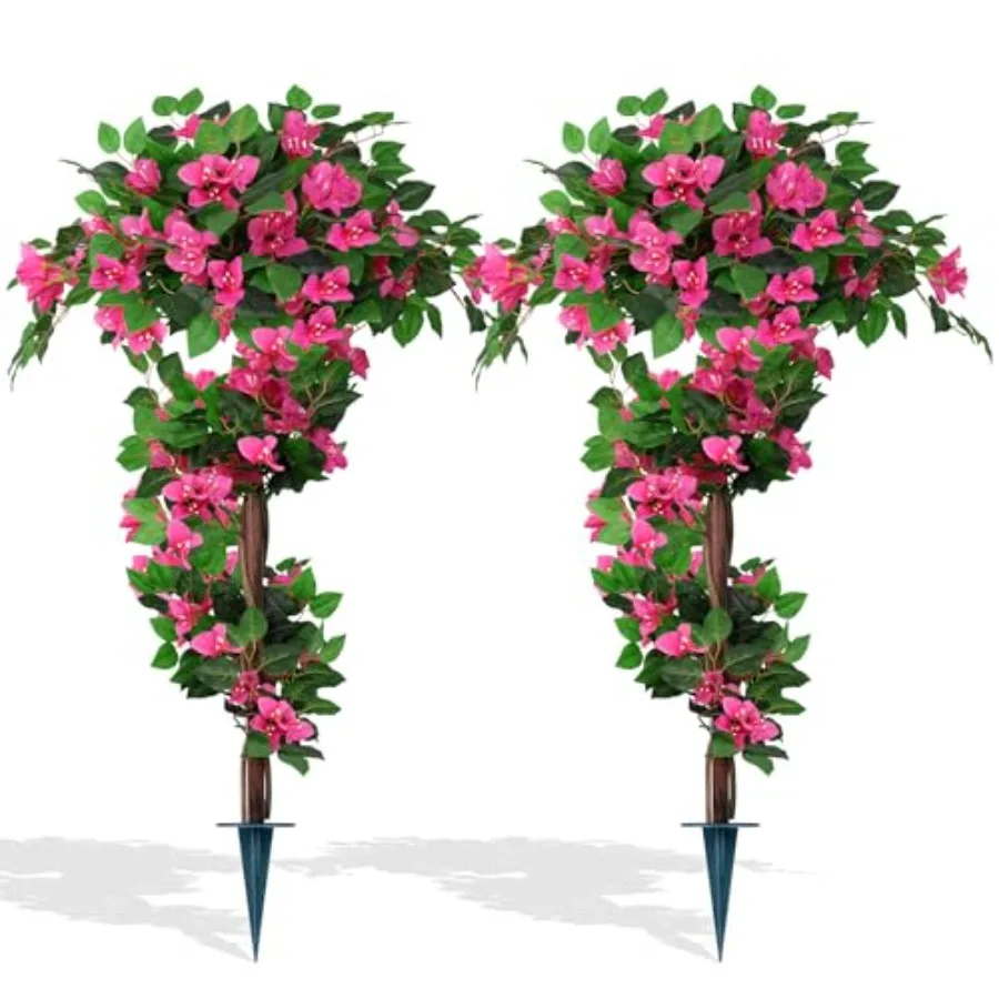 2Pack 4Feet Artificial Bougainvillea Topiary Trees for Outdoor, Fake Silk Flowers Plants Bushes with Ground Spike, Faux UV Resi
2Pack 4Feet Artificial Bougainvillea Topiary Trees for Outdoor, Fake Silk Flowers Plants Bushes with Ground Spike, Faux UV Resi