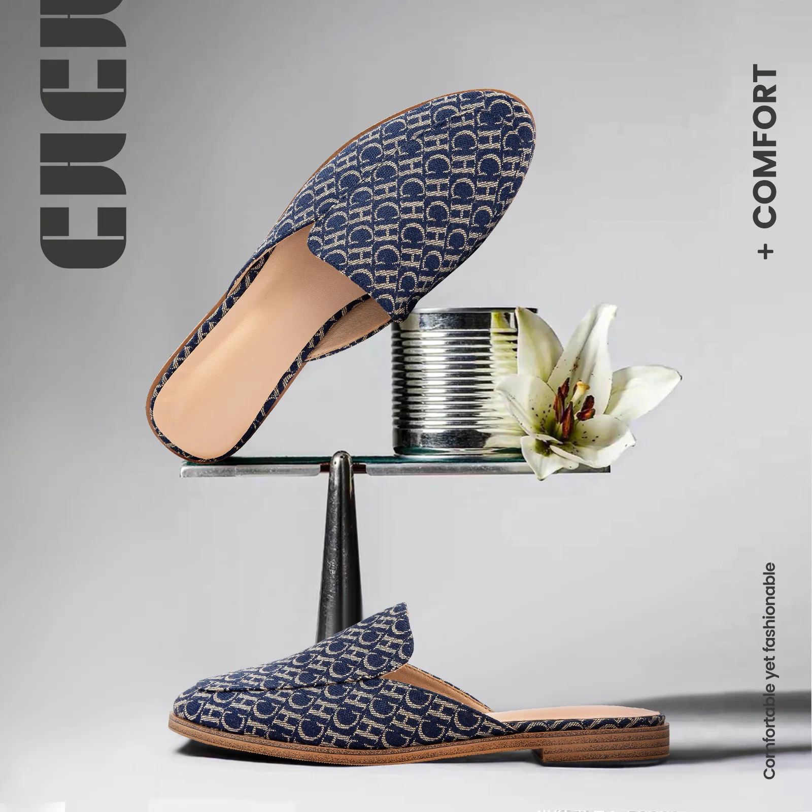 Fashionable Retro Letter Design Women's Single Shoes, Simple Style Flat Bottom Comfortable Women's Slippers
Fashionable Retro Letter Design Women's Single Shoes, Simple Style Flat Bottom Comfortable Women's Slippers