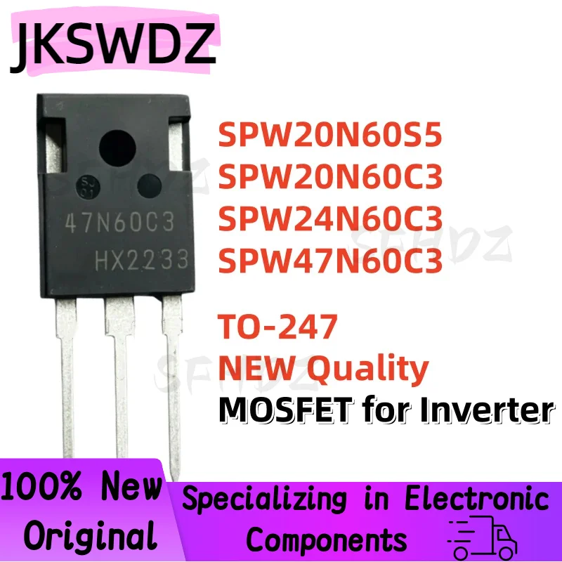 5PCS 100% NEW Quality SPW20N60S5 SPW20N60C3 SPW24N60C3 SPW47N60C3 20N60S5 20N60C3 24N60C3 47N60C3 TO-247 MOSFET
5PCS 100% NEW Quality SPW20N60S5 SPW20N60C3 SPW24N60C3 SPW47N60C3 20N60S5 20N60C3 24N60C3 47N60C3 TO-247 MOSFET