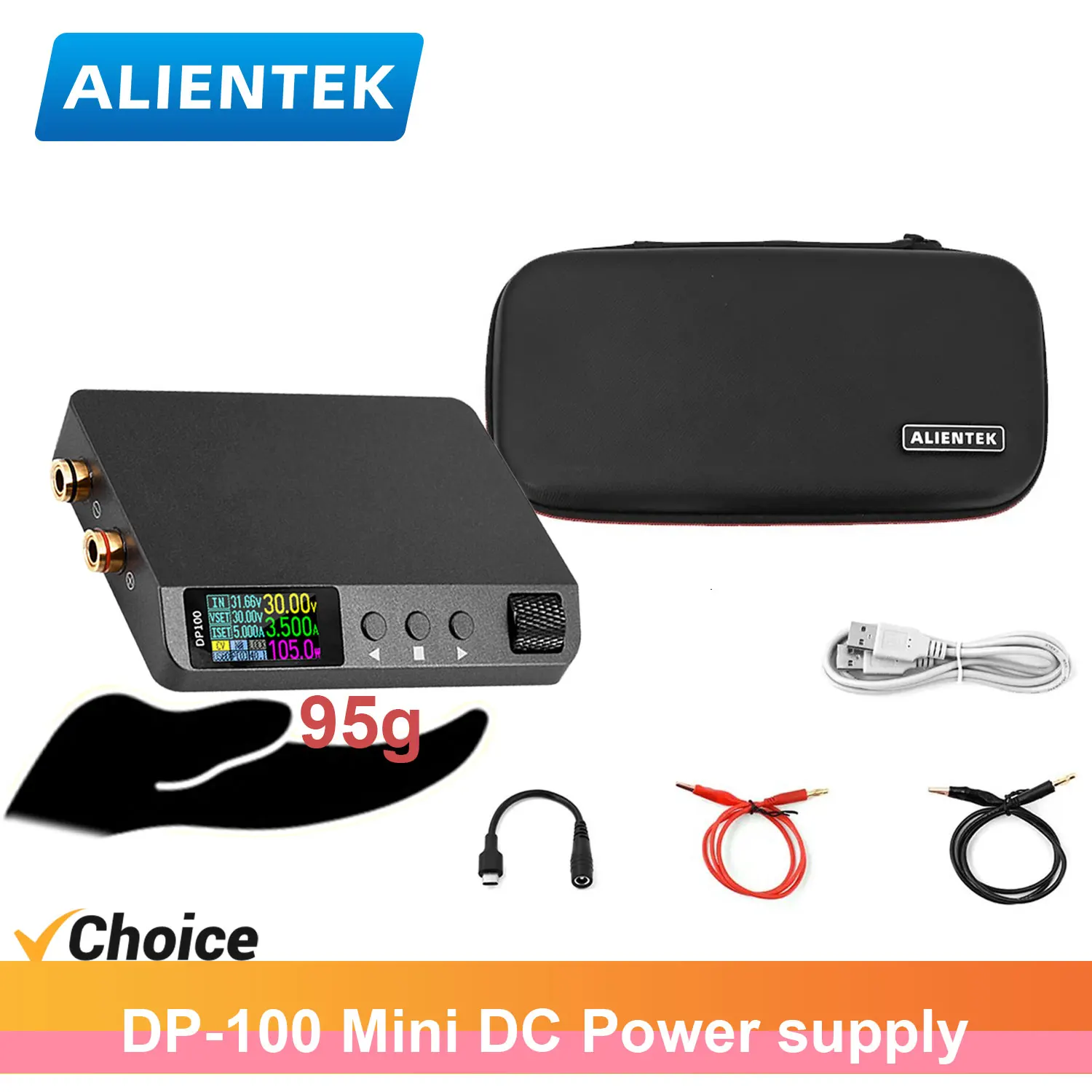 ALIENTEK DP100 Mini DC Power Supply Lab Power Supply Adjustable 30V 5A Switching power supply Portable Digital Bench Power Suppl
ALIENTEK DP100 Mini DC Power Supply Lab Power Supply Adjustable 30V 5A Switching power supply Portable Digital Bench Power Suppl
