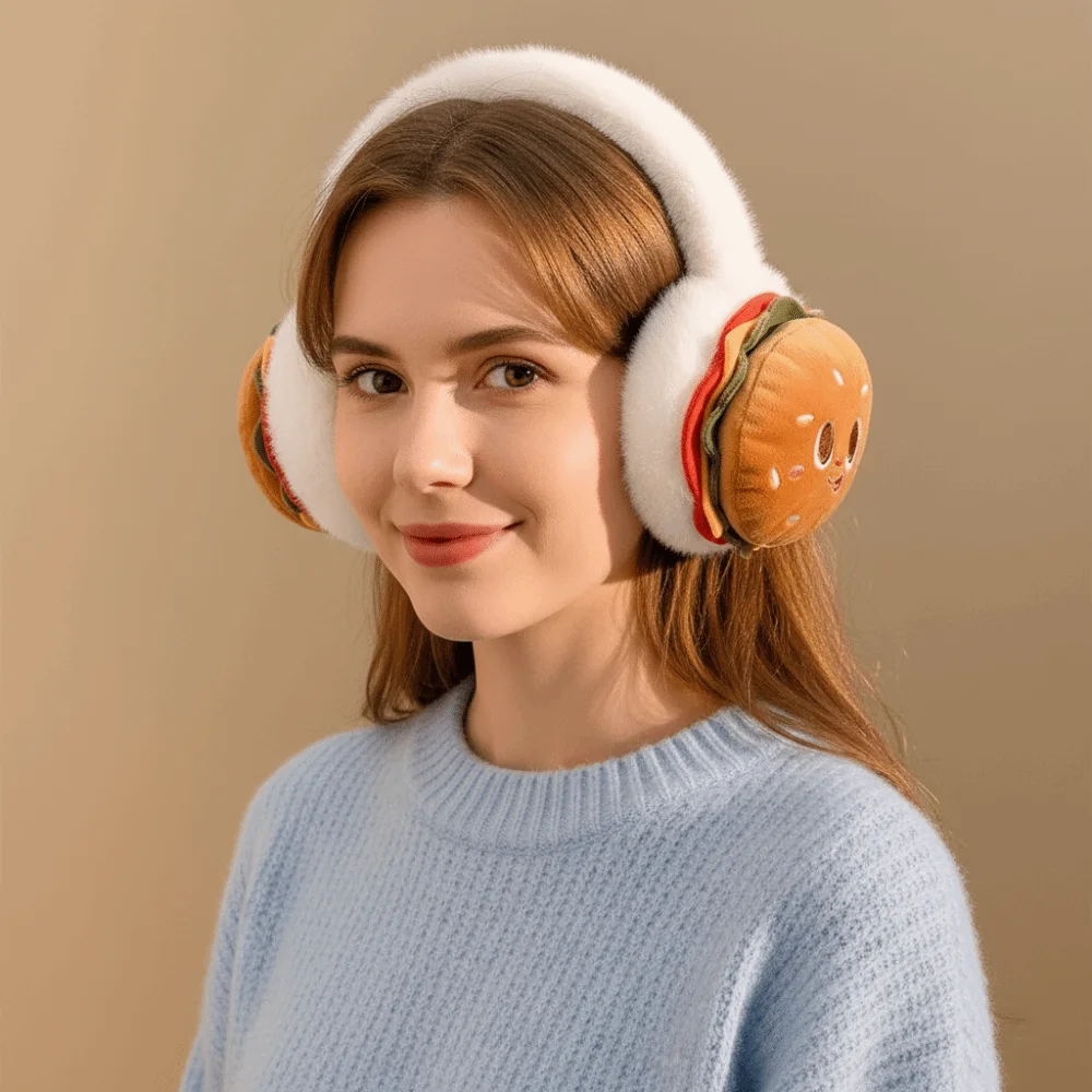 Мягкие грелки для ушей в виде гамбургера, плюшевые ветрозащитные плюшевые забавные чехлы для ушей, складные утолщенные наушники для защиты от холода, уличные наушники
Мягкие грелки для ушей в виде гамбургера, плюшевые ветрозащитные плюшевые забавные чехлы для ушей, складные утолщенные наушники для защиты от холода, уличные наушники