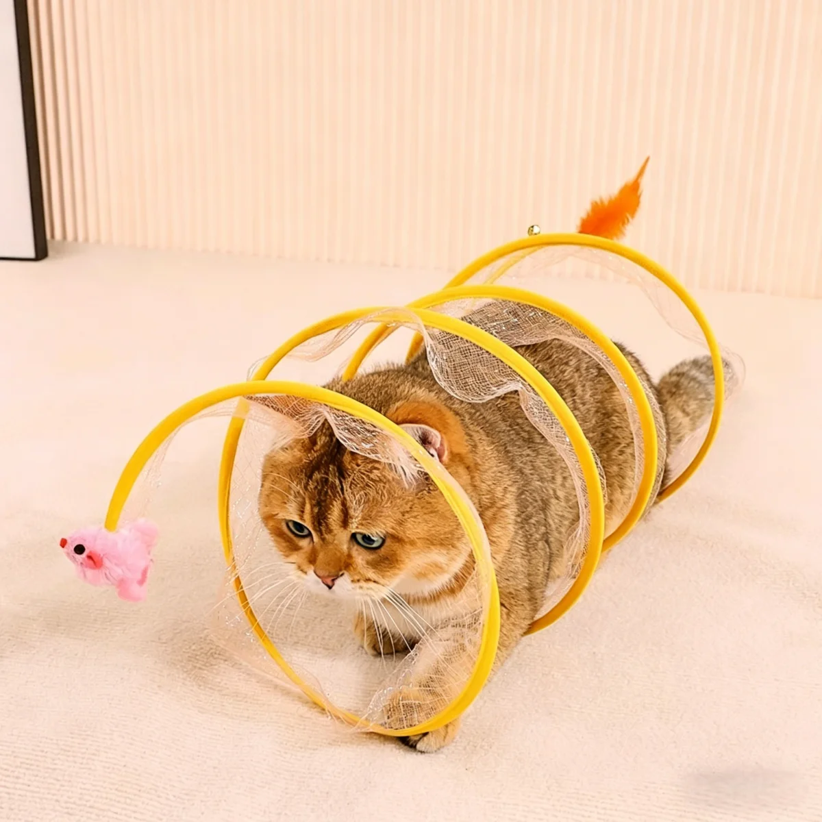 S-Shaped Foldable Cat Tunnel, Spiral Spring Interactive Cat Toy, Collapsible Kitty Play Tunnel, Easy Storage Pet Toy Supplies
S-Shaped Foldable Cat Tunnel, Spiral Spring Interactive Cat Toy, Collapsible Kitty Play Tunnel, Easy Storage Pet Toy Supplies
