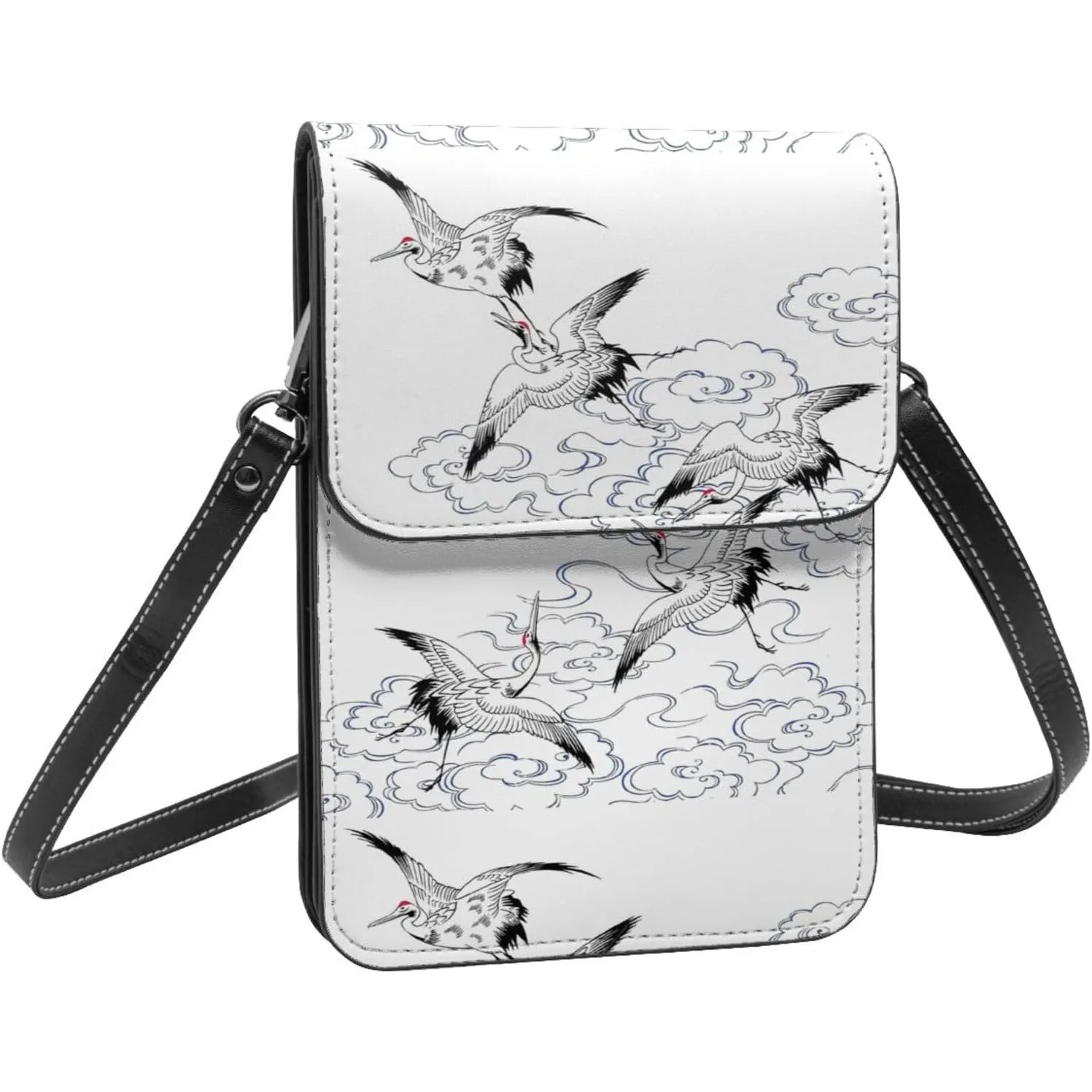 Cell Phone Purse Wallet Crossbody Bag Soft Leather Mobile Phone Wallet for women Japanese Crane Print
Cell Phone Purse Wallet Crossbody Bag Soft Leather Mobile Phone Wallet for women Japanese Crane Print