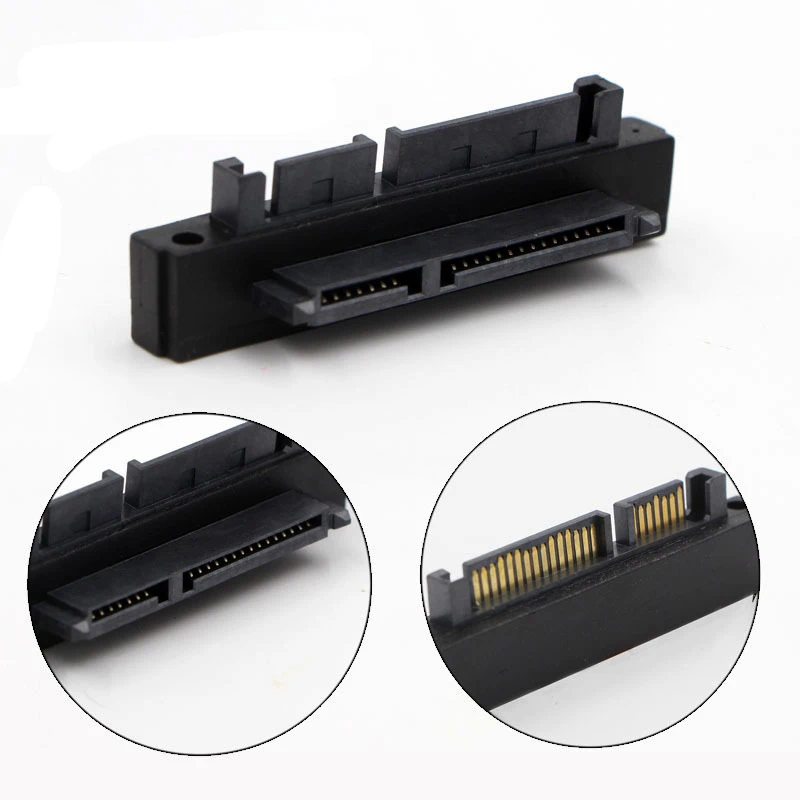 90 Degree Right Angled SATA 22Pin 7+15 Male to SFF-8482 SATA 22 Pin Female Port Adapter Card for SATA HDD SSD Right/ Left Hot
90 Degree Right Angled SATA 22Pin 7+15 Male to SFF-8482 SATA 22 Pin Female Port Adapter Card for SATA HDD SSD Right/ Left Hot