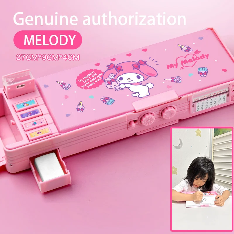 Sanrio Kuromi Multifunction Pencil Case Large Capacity Pencil Box Coded Lock Cute Students'supply Children New Term Gift
Sanrio Kuromi Multifunction Pencil Case Large Capacity Pencil Box Coded Lock Cute Students'supply Children New Term Gift