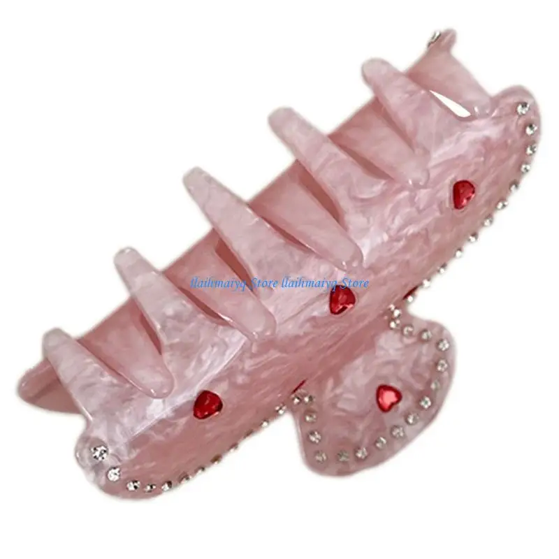 573B Elegant Pink Heart Hair Clips Spring Clamp Hair Accessories Acetate Claw Clips
573B Elegant Pink Heart Hair Clips Spring Clamp Hair Accessories Acetate Claw Clips