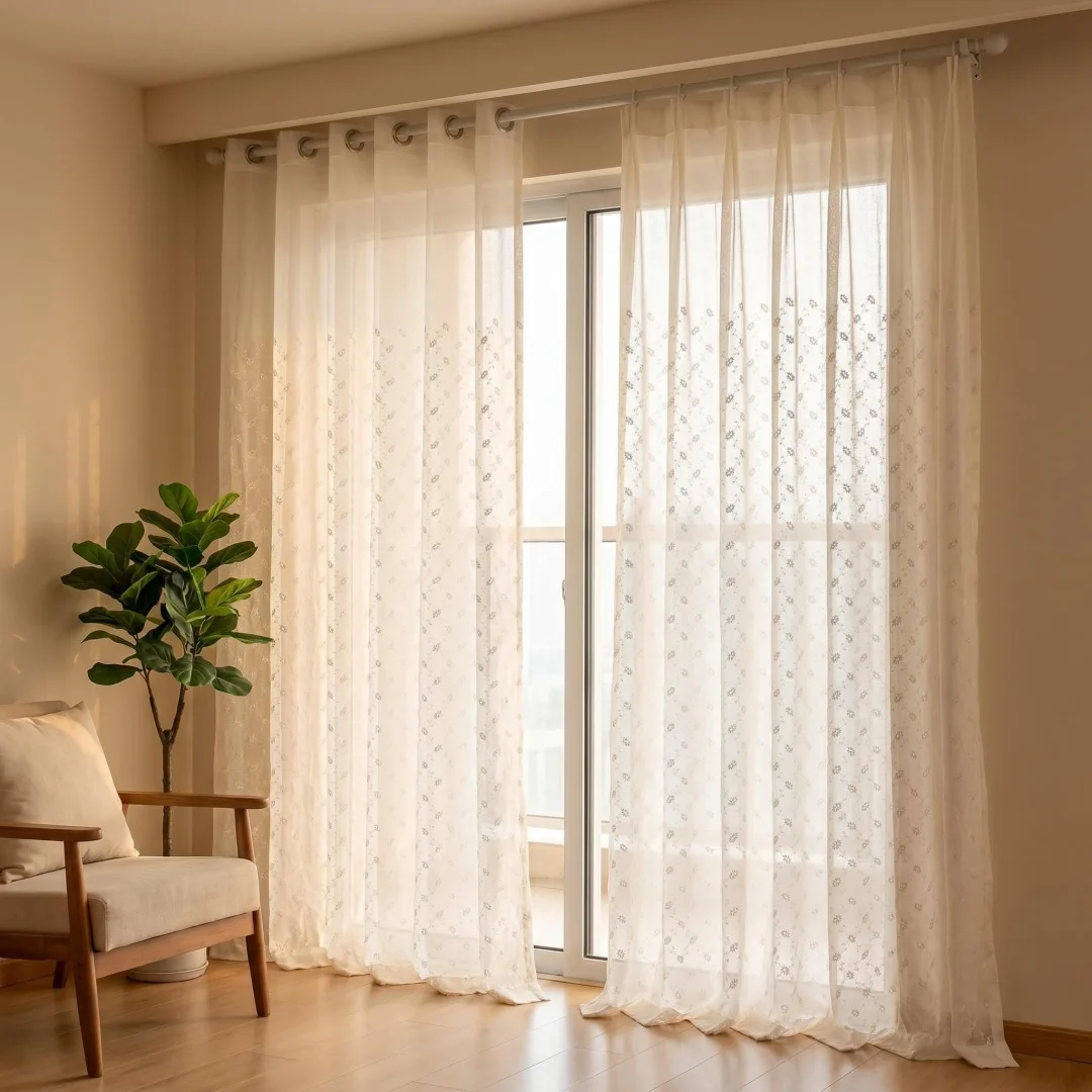 Vintage Grey Daisy Embroidery Sheer Curtain Linen Texture Floral Vine Window Curtain Farmhouse Bedroom Transparent Voile Drapes
Vintage Grey Daisy Embroidery Sheer Curtain Linen Texture Floral Vine Window Curtain Farmhouse Bedroom Transparent Voile Drapes