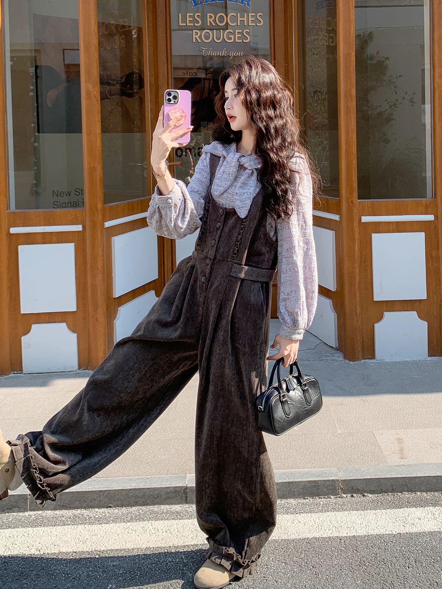 Laid-ba Sle Women's Two-Piece Set with Base irt And Overalls Loose Casual High Waist Spring New Arrival Casual Faion
Laid-ba Sle Women's Two-Piece Set with Base irt And Overalls Loose Casual High Waist Spring New Arrival Casual Faion
