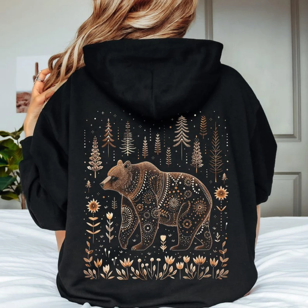 Scandinavian Bear Woman Printed Hoodie Vintage Cottagecore Animal Fashion Casual Autumn and Winter Drop Shoulder Pullover
Scandinavian Bear Woman Printed Hoodie Vintage Cottagecore Animal Fashion Casual Autumn and Winter Drop Shoulder Pullover