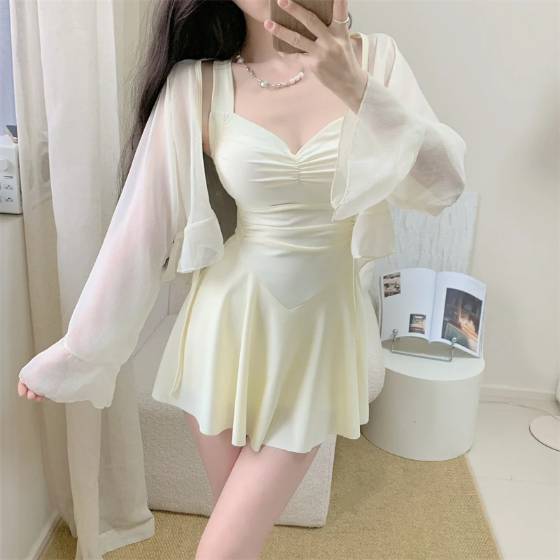 Ele Fairy Sle One-Piece Swimsuit Conservative Belly Covering Slimming Waisted Ideal for Beach Vaion Hot Spring Soaking
Ele Fairy Sle One-Piece Swimsuit Conservative Belly Covering Slimming Waisted Ideal for Beach Vaion Hot Spring Soaking