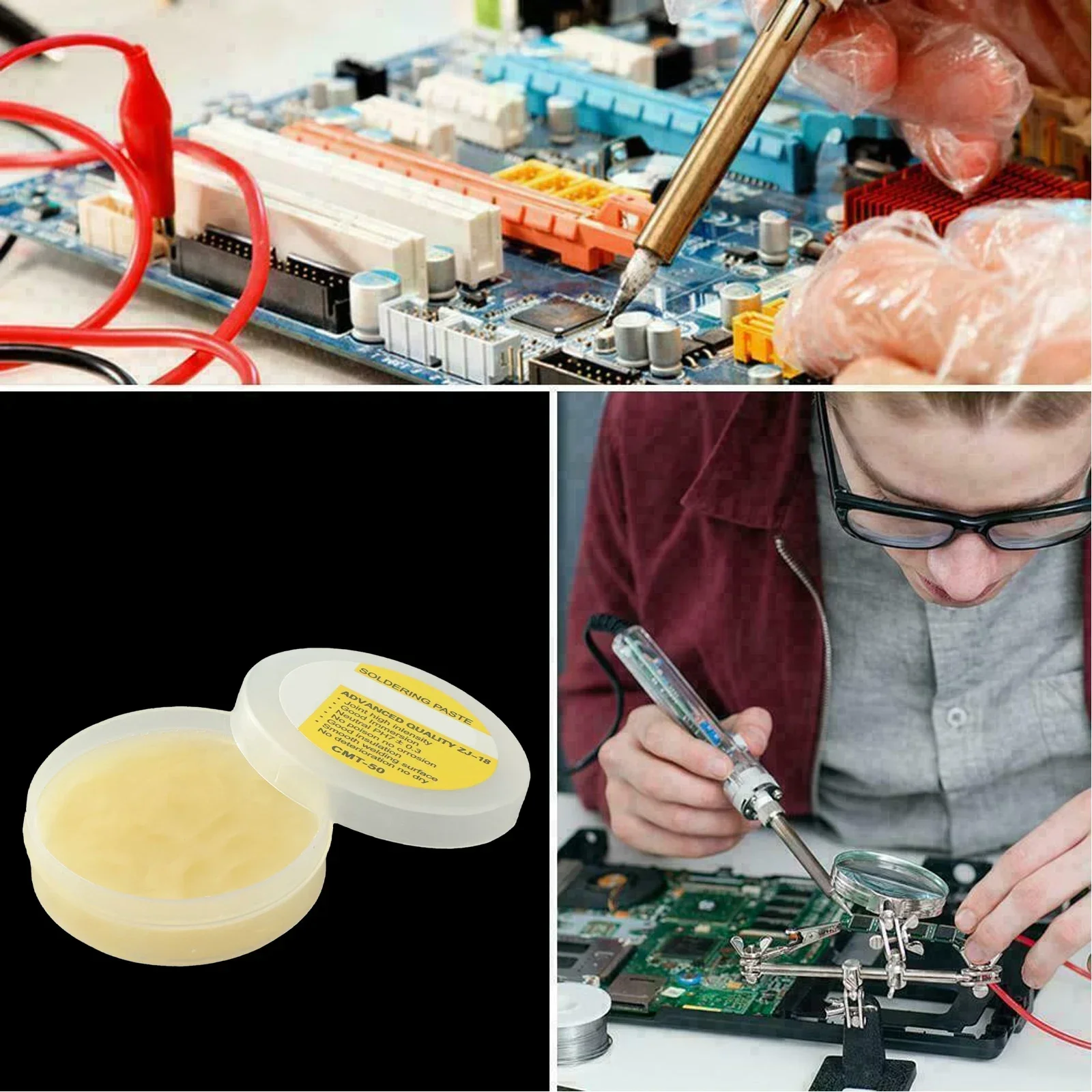 1pc Electrical Soldering Iron Tip Refresher Solder Cream Clean Paste For Oxide Solder Iron Tip Head Oxidative Cleaning Tools
1pc Electrical Soldering Iron Tip Refresher Solder Cream Clean Paste For Oxide Solder Iron Tip Head Oxidative Cleaning Tools