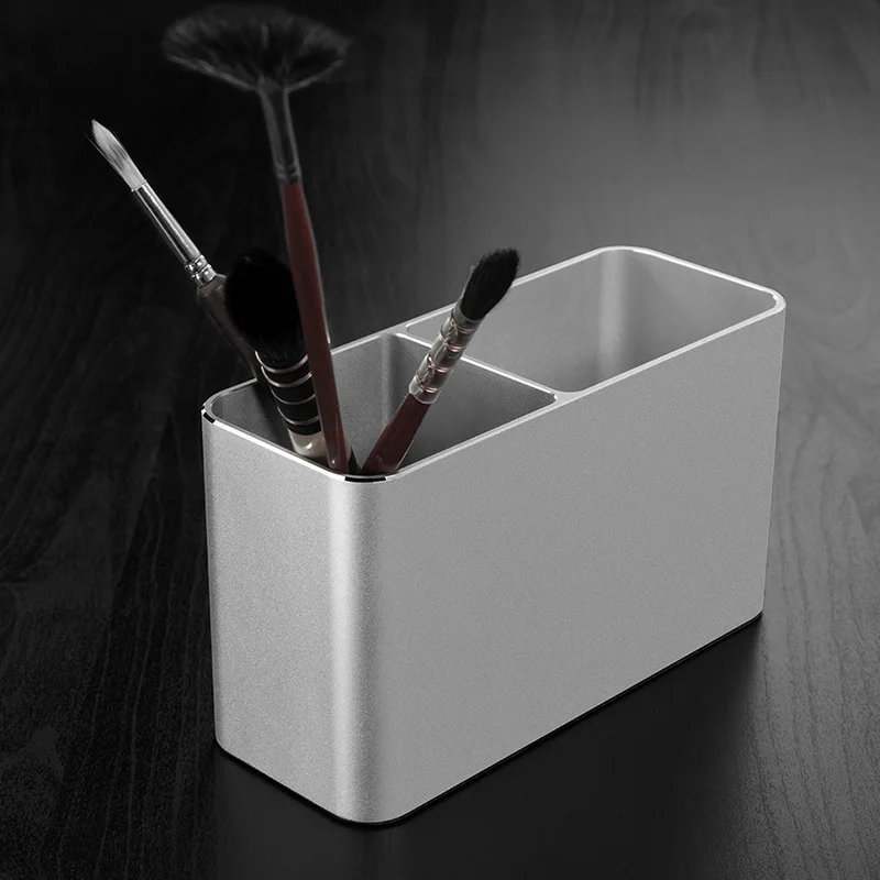 Creativity Personality Aluminum Alloy Pencil holder Business Office Stationery Large capacity Desktop Metal Storage box
Creativity Personality Aluminum Alloy Pencil holder Business Office Stationery Large capacity Desktop Metal Storage box