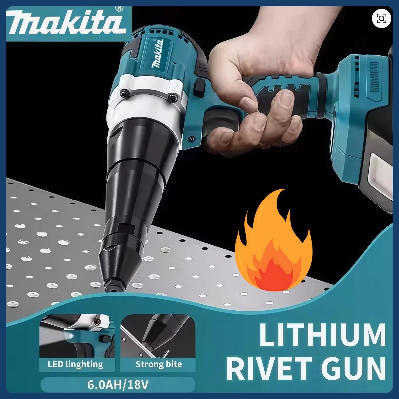 Makita Brushless Cordless Rivet Nut Gun Automatic Riveting Tool with LED Light Power Tool Compatible Fit 18V Battery
Makita Brushless Cordless Rivet Nut Gun Automatic Riveting Tool with LED Light Power Tool Compatible Fit 18V Battery