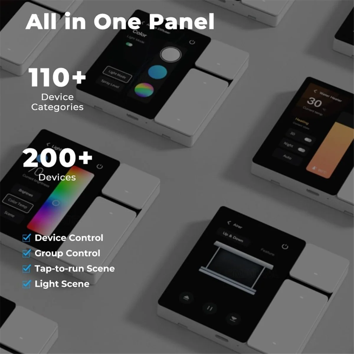 ABXHH Tuya Smart Touch Screen 3,5-дюймовый Wi-Fi панель переключатель сцены центральный контроллер с ИК-пультом дистанционного управления серый
ABXHH Tuya Smart Touch Screen 3,5-дюймовый Wi-Fi панель переключатель сцены центральный контроллер с ИК-пультом дистанционного управления серый