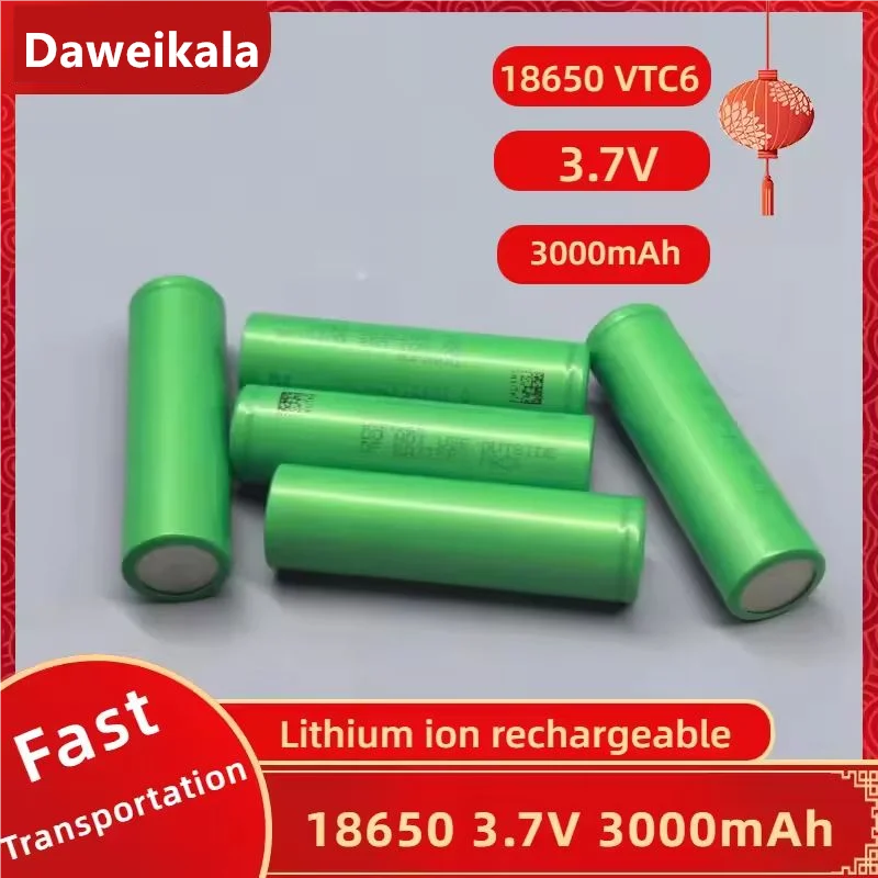 18650 rechargeable lithium-ion battery 3.7V VTC6 3000mAh - safe, durable, suitable for LED flashlights, etc. | Quick shipping
18650 rechargeable lithium-ion battery 3.7V VTC6 3000mAh - safe, durable, suitable for LED flashlights, etc. | Quick shipping