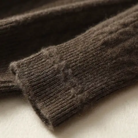 Sweater Tops for Woman Winter Knit Wool Pullover Loose Casual Zipper Half Open Collar Warm Knitwear Sweatshirts Knitted Clothing