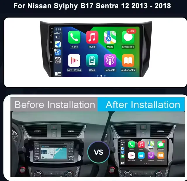10-дюймовый Android 13.0 2 + 32 ГБ для Nissan Sylphy Sentra 2013-2018 Автомобильный GPS-навигатор Мультимедийный плеер Радиолента для Carplay
10-дюймовый Android 13.0 2 + 32 ГБ для Nissan Sylphy Sentra 2013-2018 Автомобильный GPS-навигатор Мультимедийный плеер Радиолента для Carplay