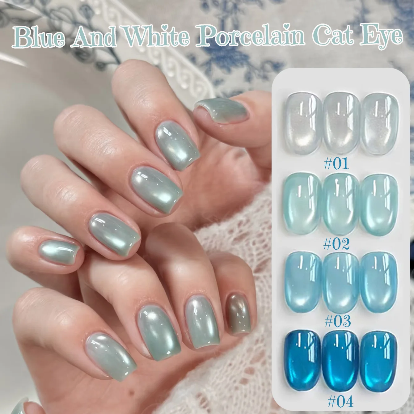 1pcs PSK Ice Transparent Blue And White Porcelain Series Cat Eye Gel Nail Polish Spring Summer Whitening Flash Blue Nail Art
1pcs PSK Ice Transparent Blue And White Porcelain Series Cat Eye Gel Nail Polish Spring Summer Whitening Flash Blue Nail Art