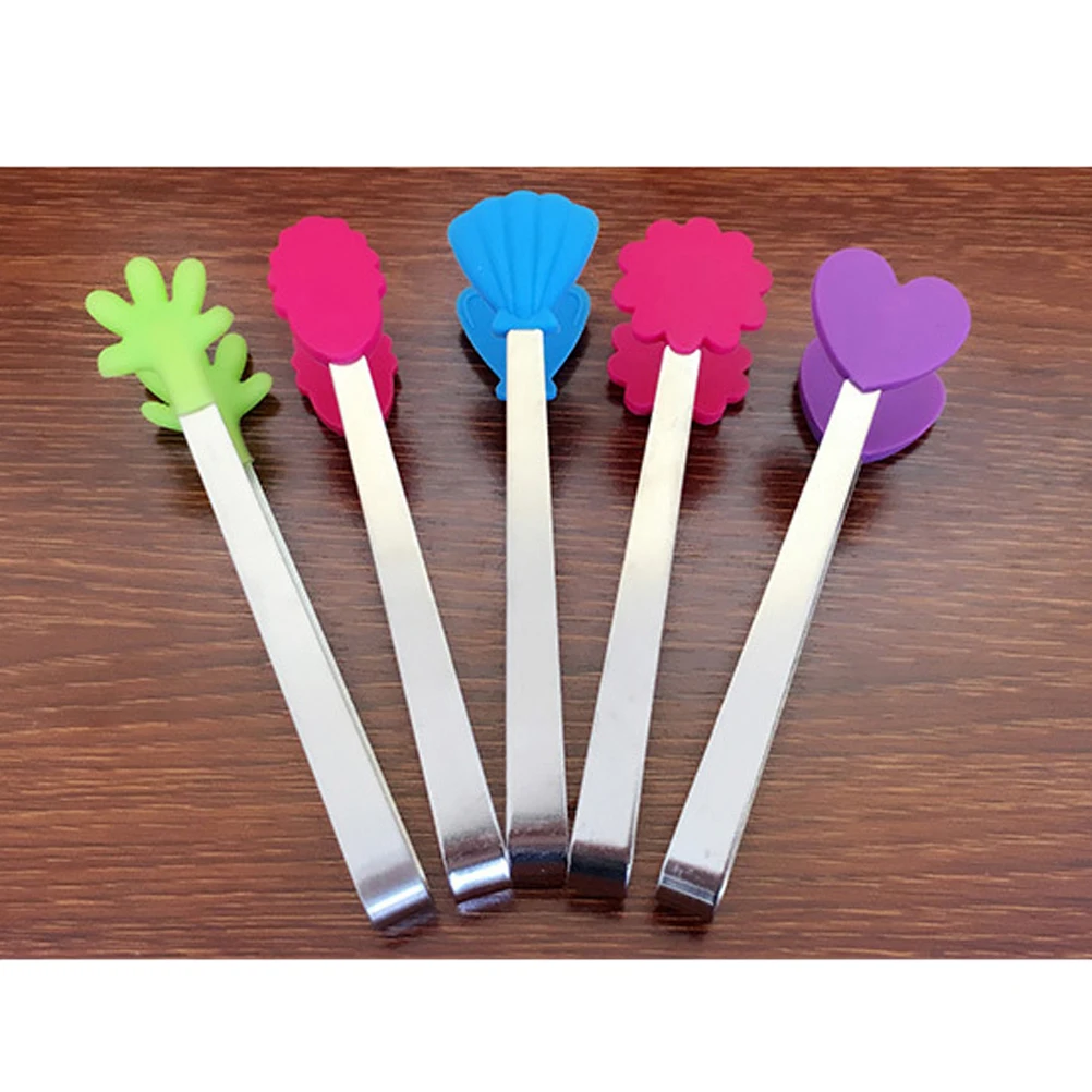 5pcs Mini Food Tongs Stainless Steel Silicone Tips Kitchen Tongs For Baking Ice Sugar Candy Salad Buffet Party Camping Holiday
5pcs Mini Food Tongs Stainless Steel Silicone Tips Kitchen Tongs For Baking Ice Sugar Candy Salad Buffet Party Camping Holiday