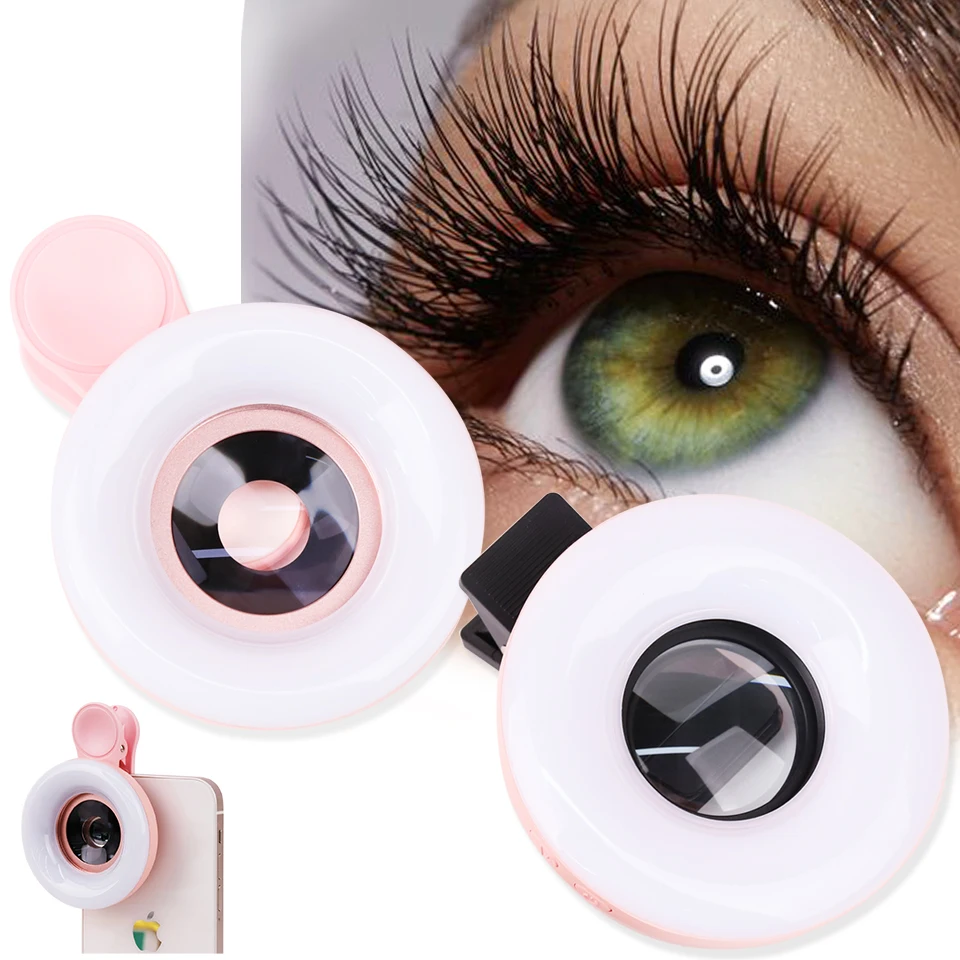 LED Selfie Fill Light Macro Mobile Phone Lens with LED Ring Flash Light Lamp Portable Light Clip Camera Lens For Eyelash Makeup
LED Selfie Fill Light Macro Mobile Phone Lens with LED Ring Flash Light Lamp Portable Light Clip Camera Lens For Eyelash Makeup