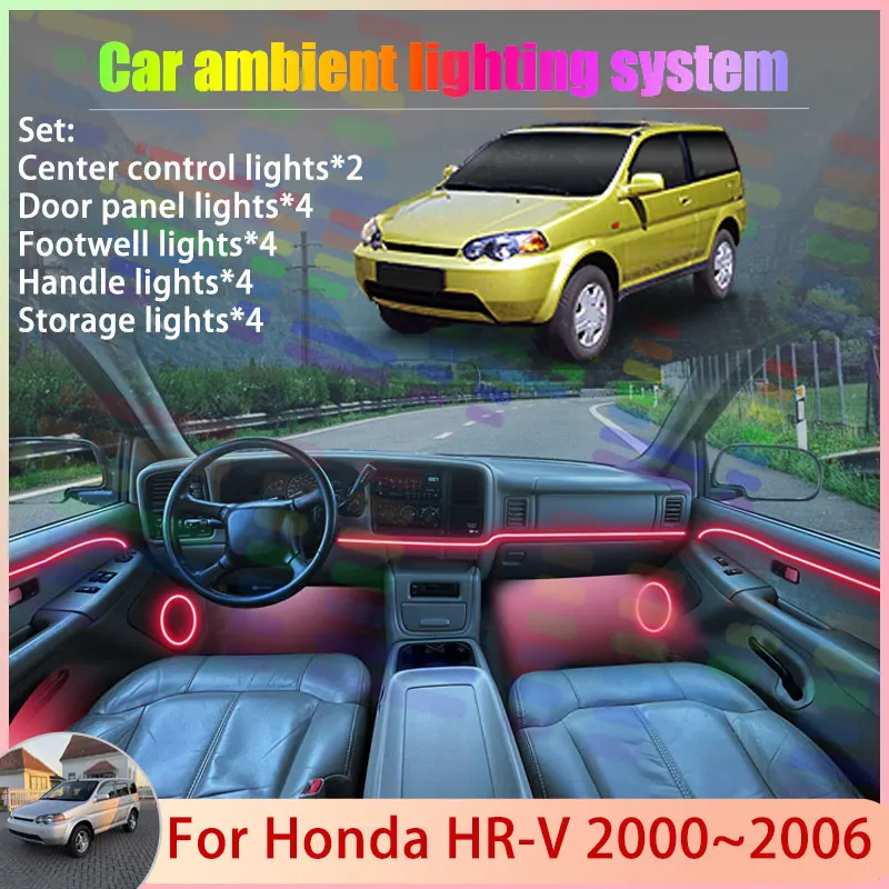 Для Honda HR-V GH1 GH2 GH3 GH4 MK1 1 2000 ~ 2006 2/18 в 1 автомобильная атмосферная лампа RGB абажур ансамбль стример атмосферный набор
Для Honda HR-V GH1 GH2 GH3 GH4 MK1 1 2000 ~ 2006 2/18 в 1 автомобильная атмосферная лампа RGB абажур ансамбль стример атмосферный набор
