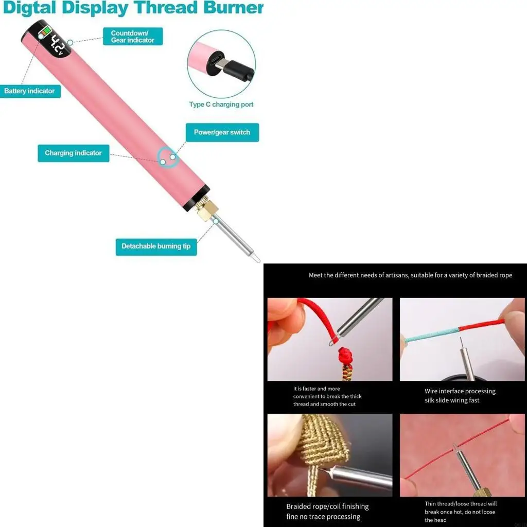 Rechargeable Thread Burners for Jewelry Making and Crafting Adjustable Temperature 330 to 450℃ Include 2 Replacement Tips
Rechargeable Thread Burners for Jewelry Making and Crafting Adjustable Temperature 330 to 450℃ Include 2 Replacement Tips