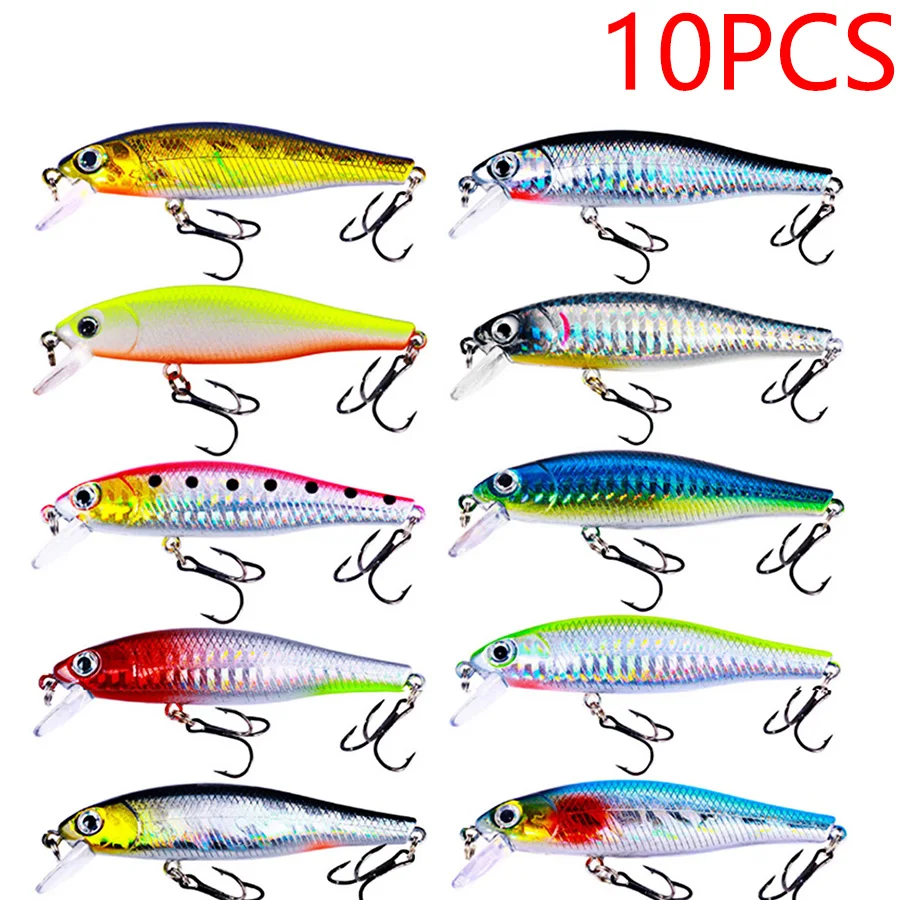 10PCS Hard Bait Artificial Wobblers For Pike Swimbait Sea Bass Carp 3d Eyes Fish Jerkbait Minnow Crankbaits Fishing Lures Tackle
10PCS Hard Bait Artificial Wobblers For Pike Swimbait Sea Bass Carp 3d Eyes Fish Jerkbait Minnow Crankbaits Fishing Lures Tackle