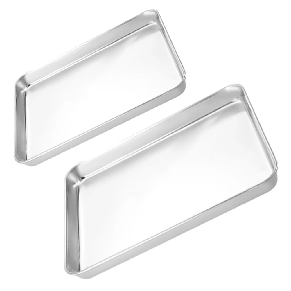 2pcs Stainless Steel Square Steamer Tray 26 5x15 5x1 2 Silver Baking Pan Food Holder Large Tray Kitchen Barbecue Plate
2pcs Stainless Steel Square Steamer Tray 26 5x15 5x1 2 Silver Baking Pan Food Holder Large Tray Kitchen Barbecue Plate