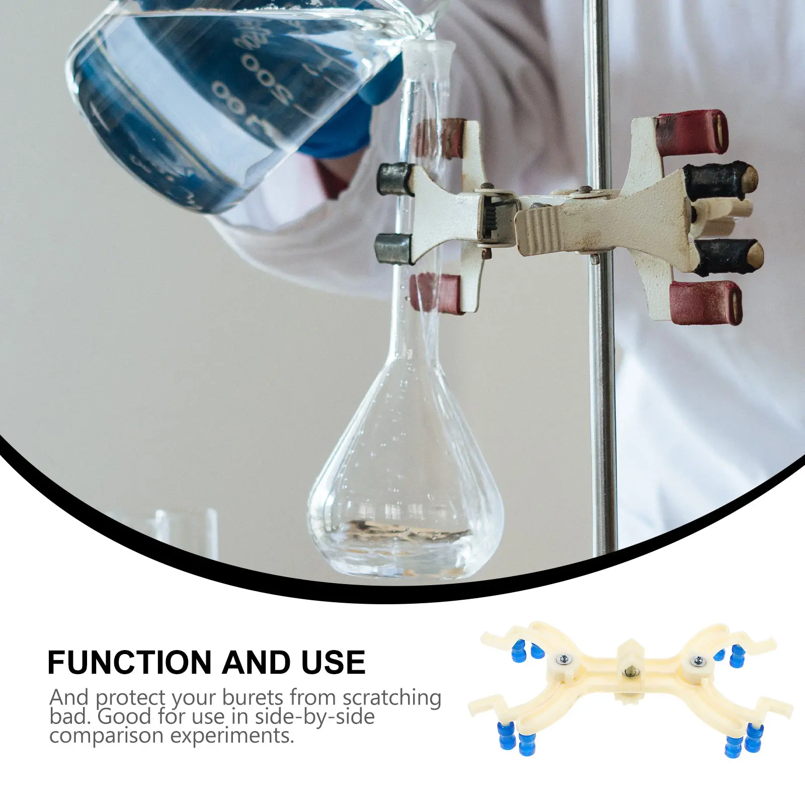 Plastic Titration Clamp Double Buret Holder Lightweight Compact Size Lab Accessories Clip School Supply
Plastic Titration Clamp Double Buret Holder Lightweight Compact Size Lab Accessories Clip School Supply
