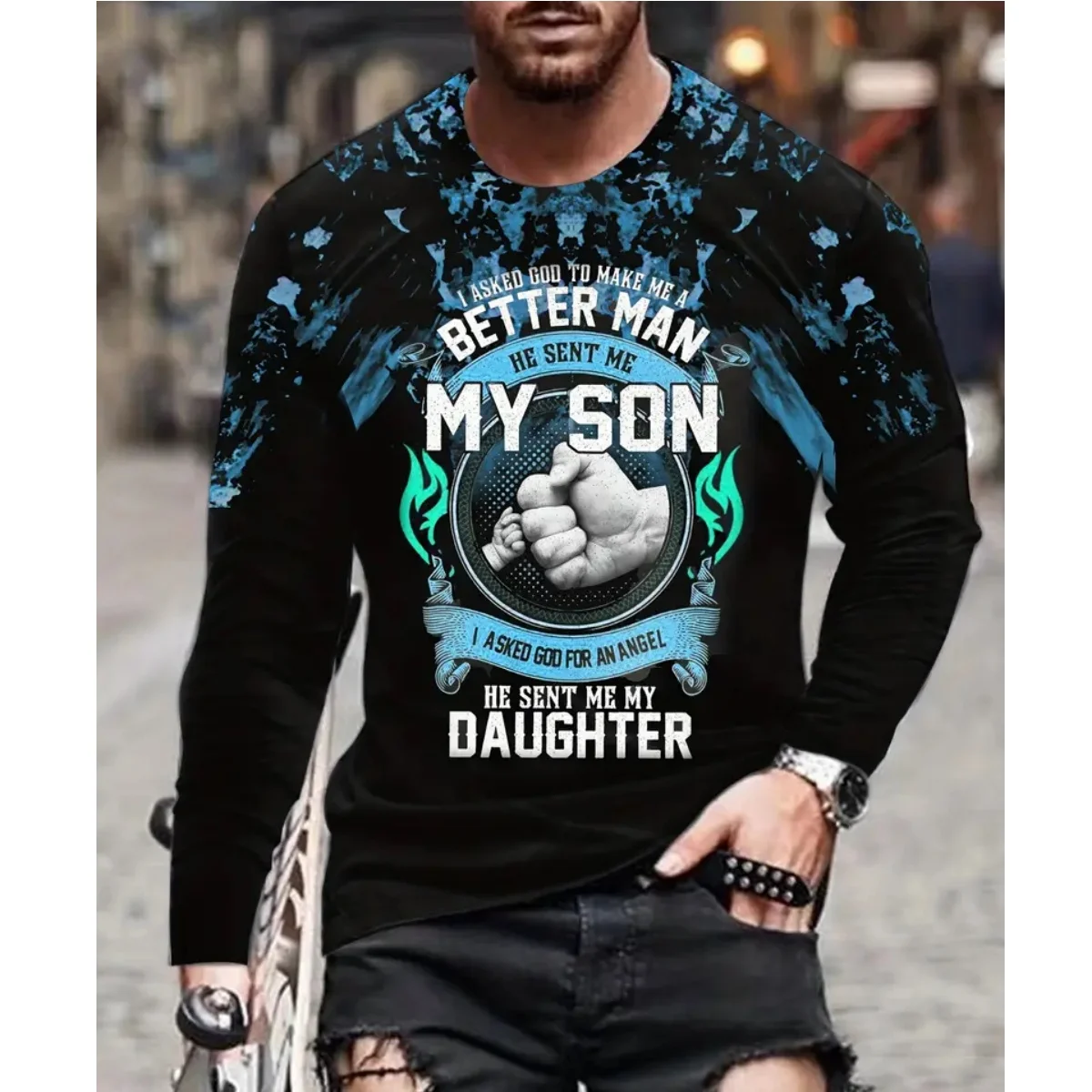 Funny Fist Printed Men's T Shirt Hip Hop Trendy Harajuku Streetwear Casual Round Neck Long Sleeve T-shirt Fashion Loose Pullover
Funny Fist Printed Men's T Shirt Hip Hop Trendy Harajuku Streetwear Casual Round Neck Long Sleeve T-shirt Fashion Loose Pullover