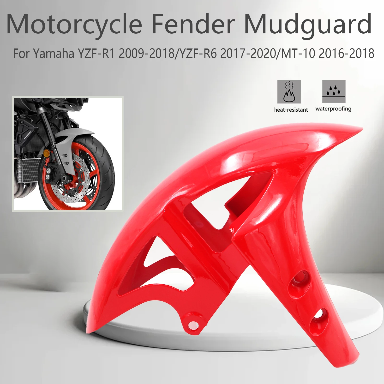 For Yamaha YZFR1 2015-2022 YZFR6 R6 2017-2021 MT-10 2016-2018 R1 Motorcycle ABS Carbon Fiber Pattern Front Fender Splash Guard
For Yamaha YZFR1 2015-2022 YZFR6 R6 2017-2021 MT-10 2016-2018 R1 Motorcycle ABS Carbon Fiber Pattern Front Fender Splash Guard