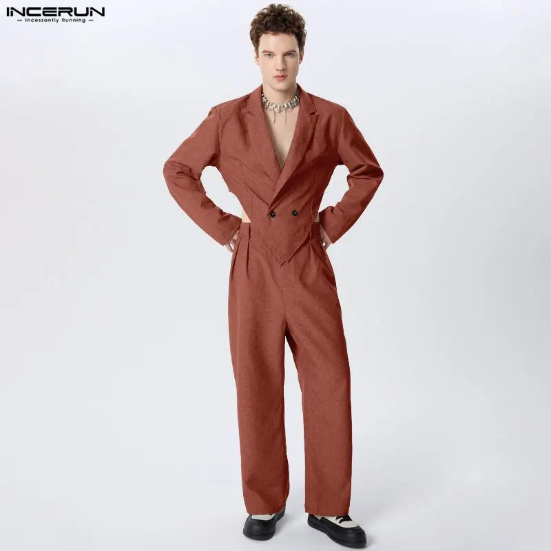INCERUN Men Sets Solid Color Lapel Long Sleeve Irregular Crop Blazer & Pants Two Pieces Sets Streetwear Fashion Casual Men Suits
INCERUN Men Sets Solid Color Lapel Long Sleeve Irregular Crop Blazer & Pants Two Pieces Sets Streetwear Fashion Casual Men Suits